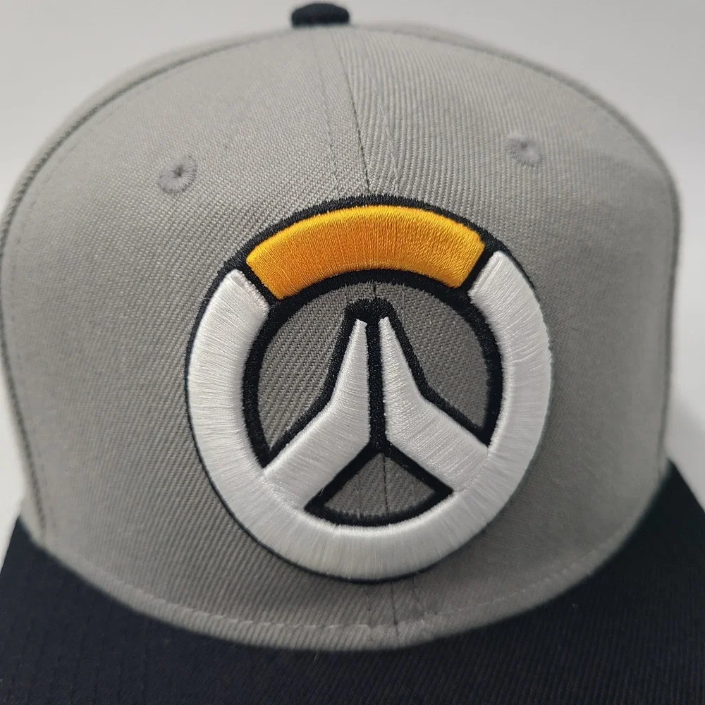 Overwatch Hat Snapback Blizzard Entertainment Gray Black Video Game Wool Blend